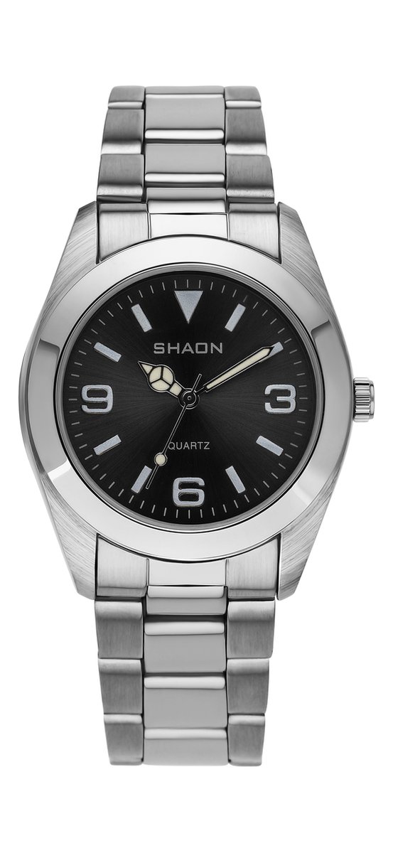 Shaon 22-7121-48 Horloge - Staal - Zilverkleurig - Ø 37 mm