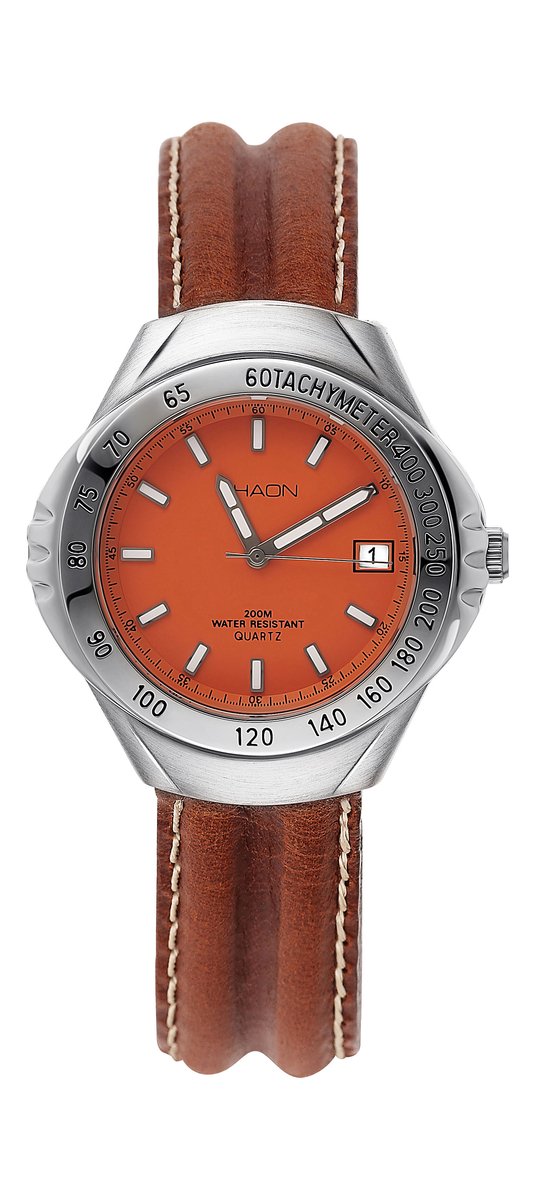SHAON - 35-6010-66 - Horloge - Leder - Rood - 40 mm