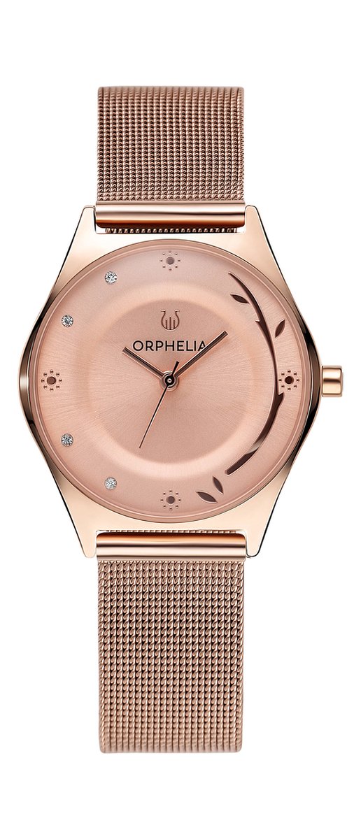 Orphelia Opulent Chic OR12603 Horloge - Staal - Rosékleurig - Ø 33 mm