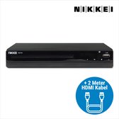 Nikkei ND75H DVD Speler- Met 2M Valueline HDMI Kabel - Met Full HD-upscaling, HDMI, SCART en USB-poort (22,5 cm)
