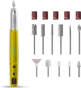 V-Goods Professionele  Elektrische nagelvijl - 11 bitjes - Draadloos - Nagelfrees - Eelt Verwijderaar - Manicure / Pedicure