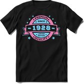 1928 Premium Quality | Feest Kado T-Shirt Heren - Dames | Licht Roze - Licht Blauw | Perfect Verjaardag Cadeau Shirt | Grappige Spreuken - Zinnen - Teksten | Maat M