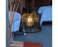 RexTech Solar tuinverlichting - Hanglamp/tafellamp buiten 'Firenze' - Buitenlamp op zonne-energie - Zwart