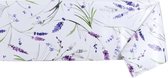 Raved Tafelzeil Lavendel Bloemen 140 cm x  130 cm - Wit - PVC - Afwasbaar