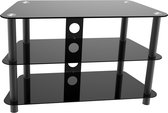 TV kast meubel - audio hifi meubel - 80 cm breed - zwart