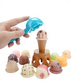 Speelgoed Ice Cream Tower met Scooper - Ice Cream Parlor Playset - Stacking Ice Cream - Balancing Game - kinderen - Ijsjes - Ijsje - 3 jaar - Gift - Cadeau