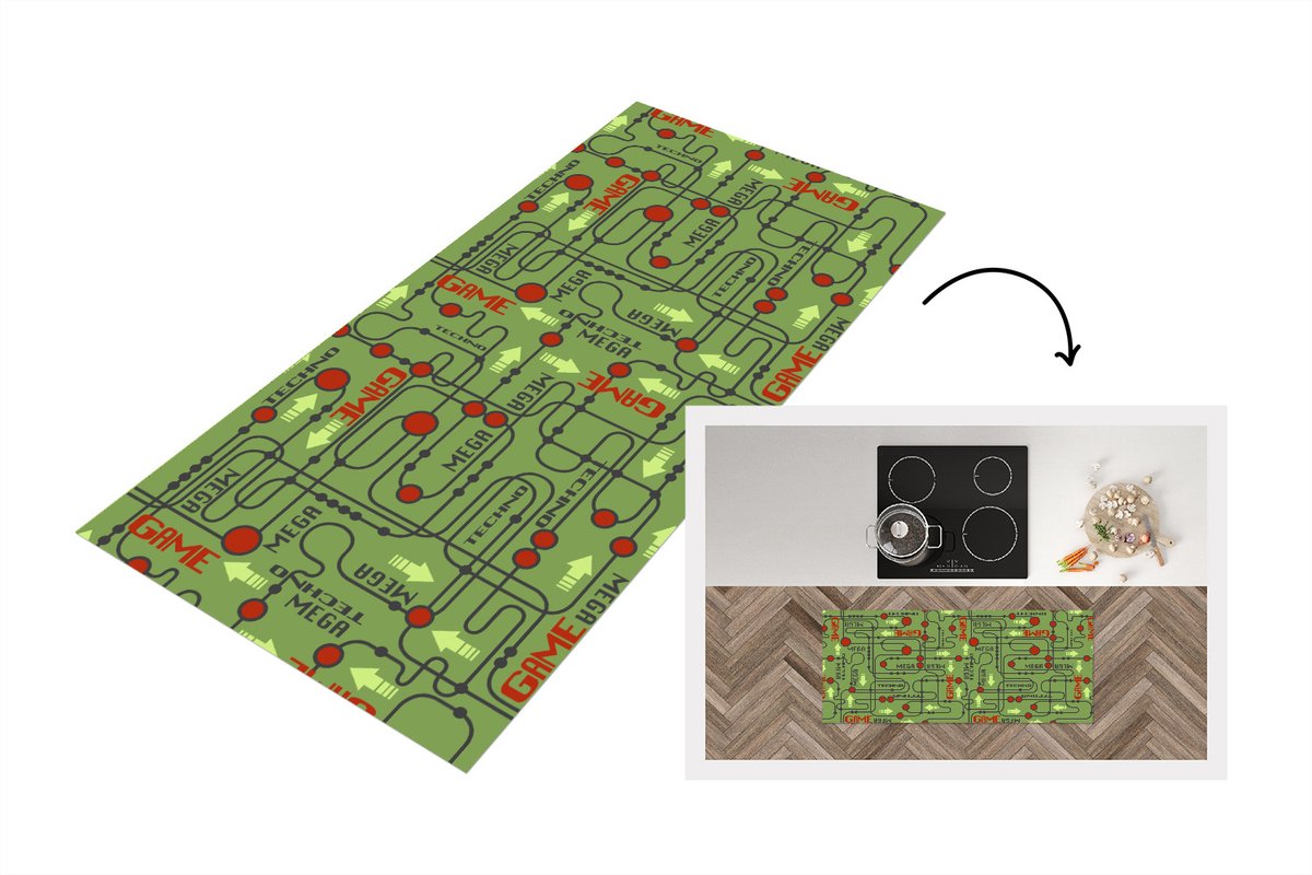 KitchenYeah Keukenloper - Loper keuken - Moederbord - Patronen - Quotes - Keukenloper vinyl multicolor, foto 2