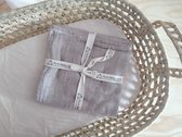Pure Baby Love - luxe swaddle / hydrofiele doek L - 80x80 - taupe effen
