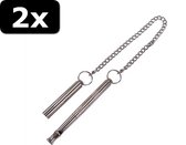 2x DELUXE SILENT DOG WHISTLE