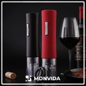 Monvida™ | Elektrische kurkentrekker set - Elektrische kurkentrekker wijn - Elektrische wijnopener met batterij - Wijnset - Wijn accessoires - Kurkentrekker - Elektrische kurkentre