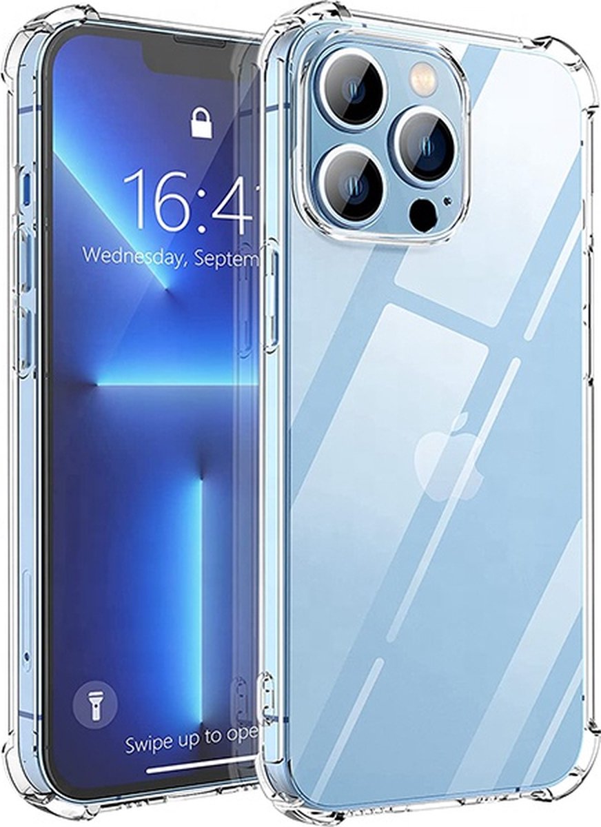 Smartphonica iPhone 13 Pro transparant hoesje flexibel met stootrand / Siliconen / Back Cover