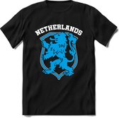 Nederland - Blauw - T-Shirt Heren / Dames  - Nederland / Holland / Koningsdag Souvenirs Cadeau Shirt - grappige Spreuken, Zinnen en Teksten. Maat 3XL