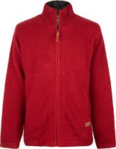 Gebreid Wollen Heren/Uni Vest van Schapenwol met Polyester Fleece voering en hoge kraag - SHAKALOHA - M Haddock Burgundy S.