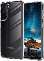 Samsung S21 Plus anti shock transparant TPU hoesje - Samsung - Android - Bescherming - Hoesje - TPU - Doorzichtig - Bumpers - Telehoesje - Goedkoop - Kwaliteit - Stevig - Goed - Backcover - Achterkant - Goede bescherming