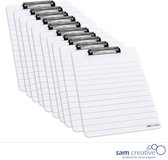 Whiteboard Klembord Lijnen (A4 set 10 stuks) | Notitiebord Whiteboard | Inspectiebord Whiteboard | Whiteboard Clipboard