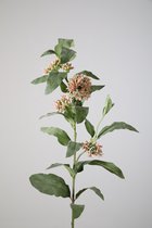 Kunstbloem Asclepias - topkwaliteit decoratie - Roze - zijden tak - 104 cm hoog