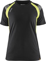Blaklader 3402-1030 Dames T-shirt Visible - Zwart/High Vis Geel - XL