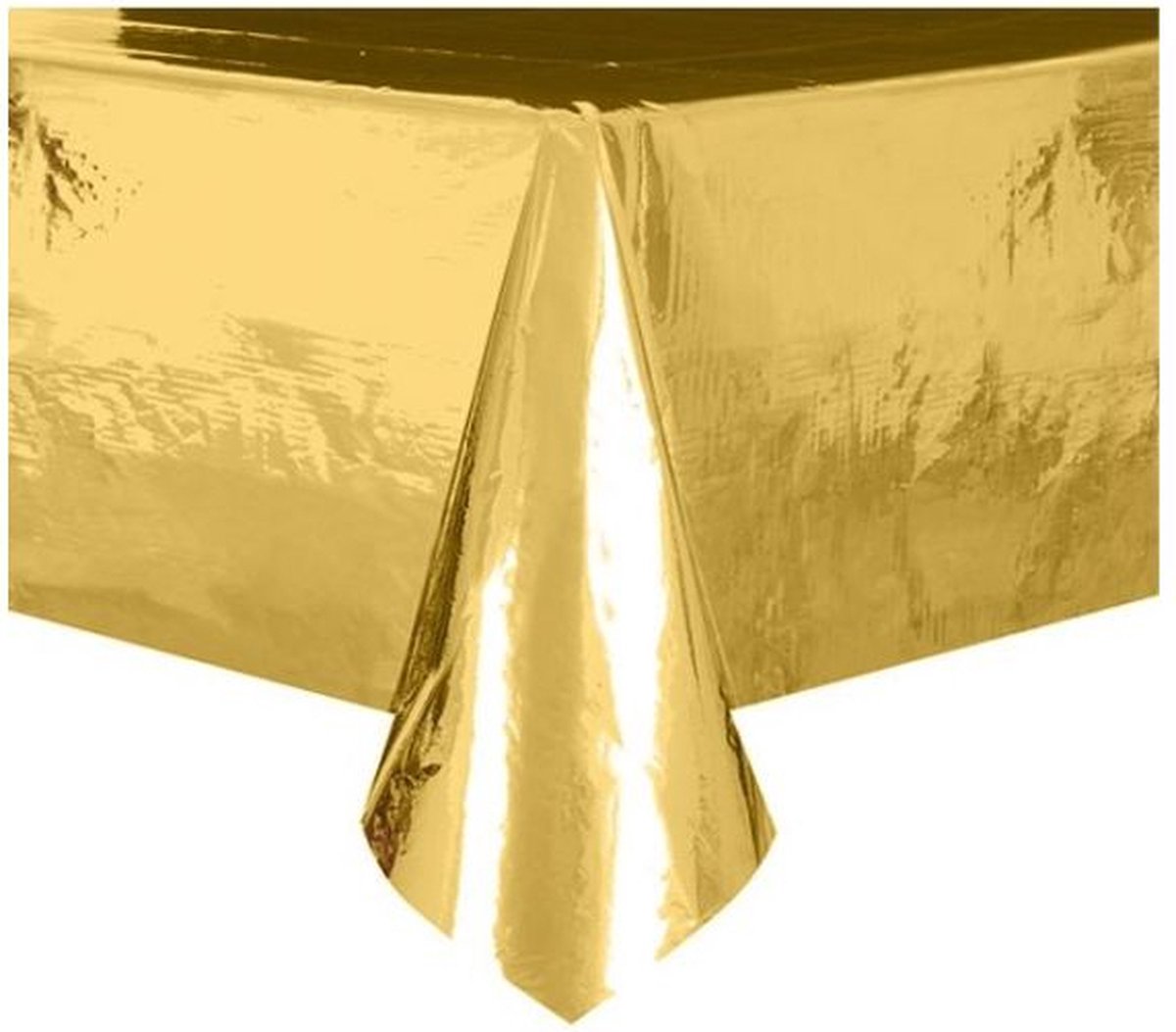 Tafelkleed Metallic gouden plastic XL 137 cm x 274 cm herbruikbaar