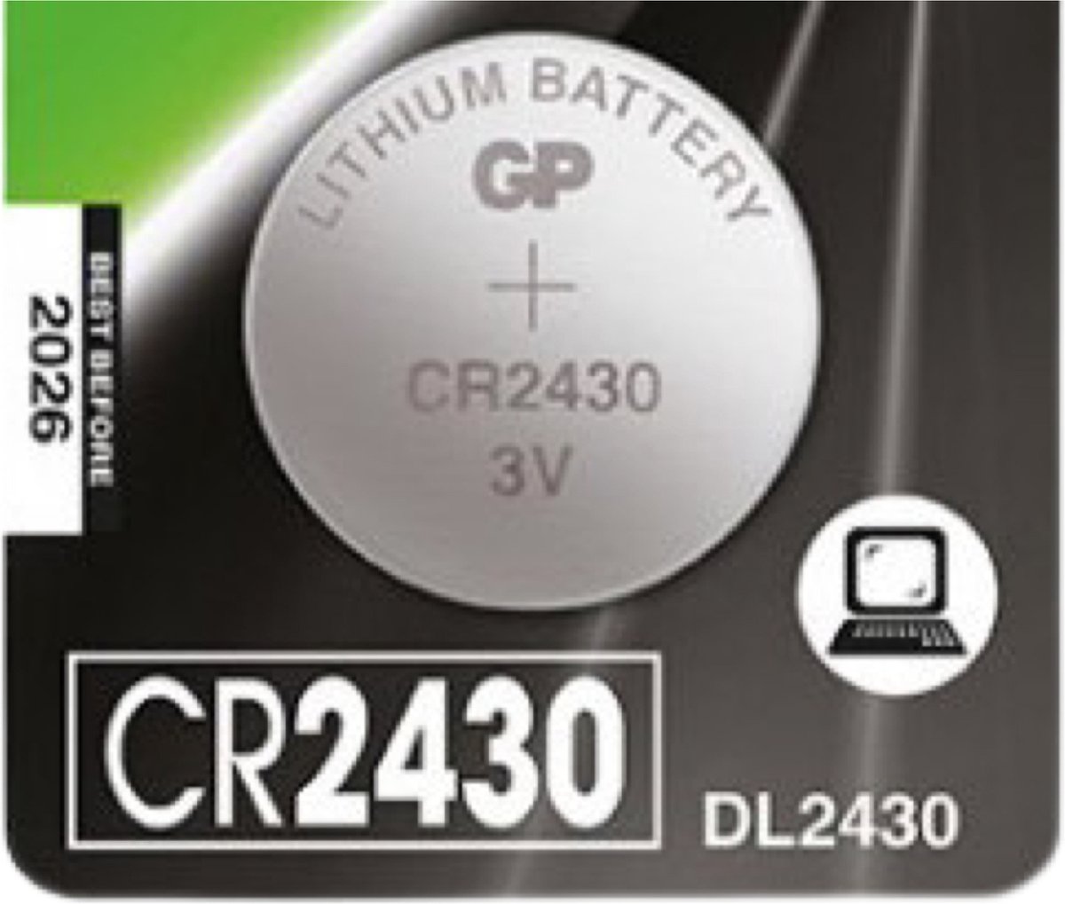 GP Batterij CR 2430 - Knoopcel - Lithium - 3Volt - 1 STUK(S)