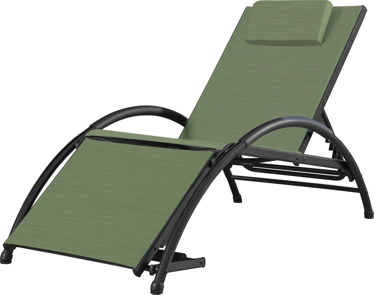 Vivere Dockside Sun Lounger - Olive Grove