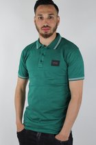 Crazy Brand Slim fit Heren Polo-Poloshirt-Groen-Maat S