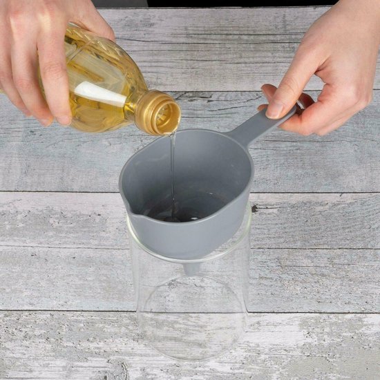 KADAX Glazen maatbeker met ergonomische handgreep, duurzaam maatvat voor vloeibare en poederige producten, maatbeker voor bakken en koken (1 liter