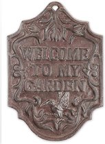 MadDeco - gietijzer - wandbord - tuinbord - Welcome - to - my - garden