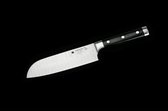 KATAHIRO ZEN Santoku-schilmesje gemaakt van 67 lagen Japanse VG-10 ladderdamascus - 7 inch