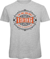 1996 The One And Only | Feest Kado T-Shirt Heren - Dames | Antraciet - Oranje | Perfect Verjaardag Cadeau Shirt | Grappige Spreuken - Zinnen - Teksten | Maat S