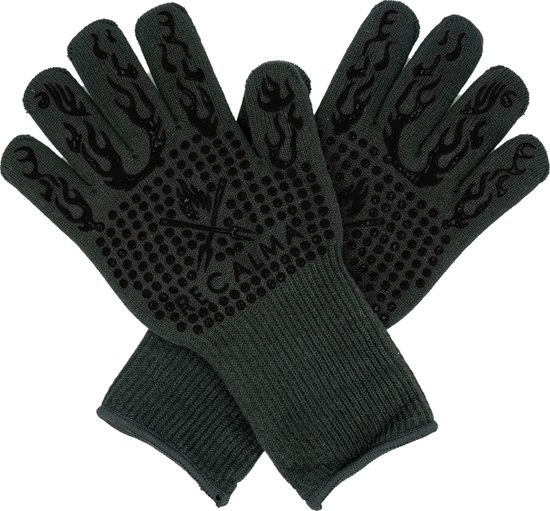 Recalma hittebestendige oven & bbq handschoenen - tot 800 °C - 2 stuks - Ovenwanten - Ophanghaak - Zwart