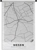 Tapisserie - Tapisserie - België - Messines - Plan de Ville - Carte - Zwart Wit - Carte - 90x135 cm - Tapisserie