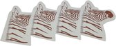 Servetten met zebra print - Brons / Wit - Papier - 16 x 16 cm - 16 Stuks - 2-laags - Servet - Servetten - Doekje - Feest - Feestdecoratie