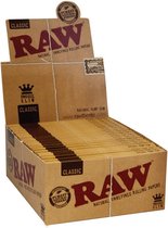 RAW Classic King Size Slim - Papier à Rouler - 50 Pièces/Présentoir