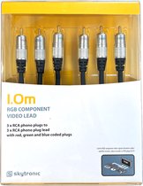 R/G/B Videokabel 2 x 3 RCA Pluggen - 1 Meter