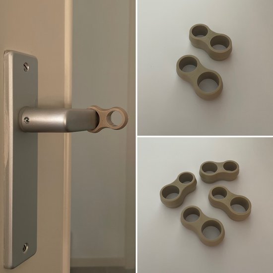 Sumio Products® Tampons de poignée de porte [4 pcs] Taupe (Beige) - Tampons - Protecteurs muraux / Protection de poignée de porte - Butées de Arrêts de porte flexibles