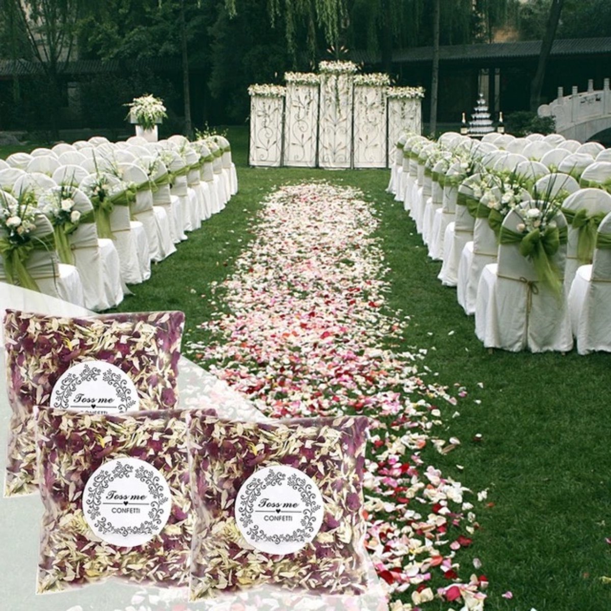 Confettis De Pétales De Roses Séchées Pour Mariage, Pétales De