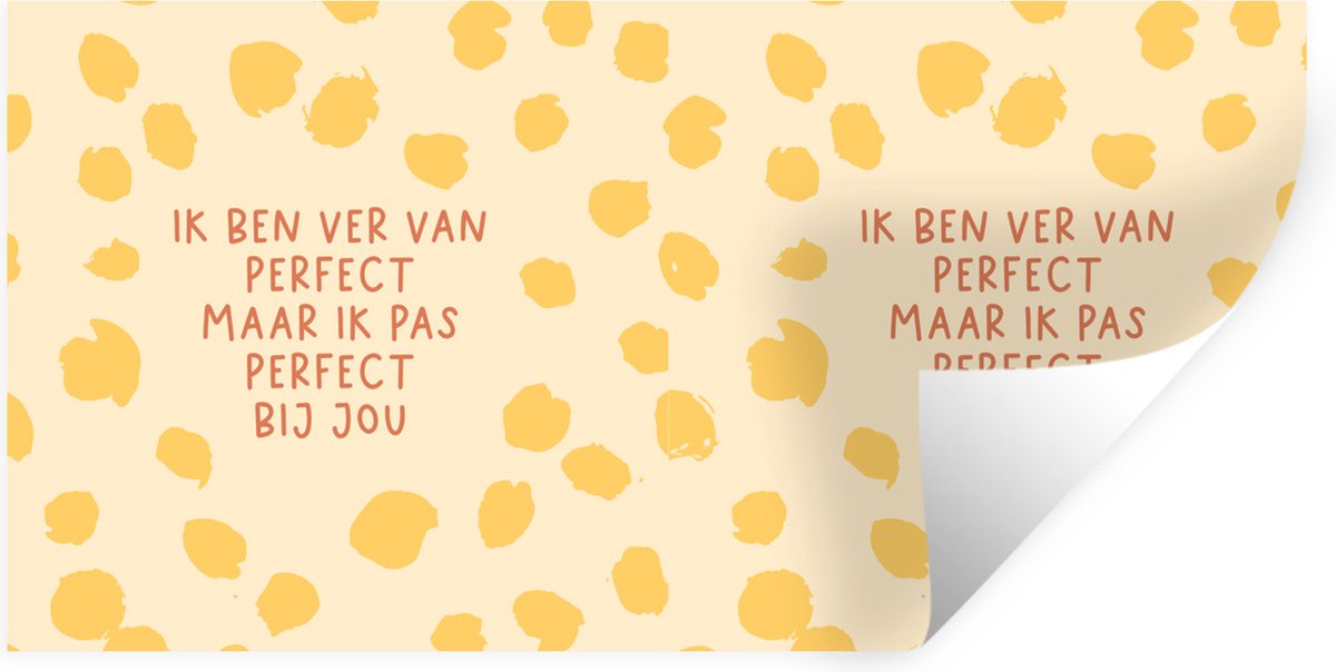 Muurstickers - Sticker Folie - Liefde - Spreuken - Ik pas perfect bij jou - Quotes - 80x40