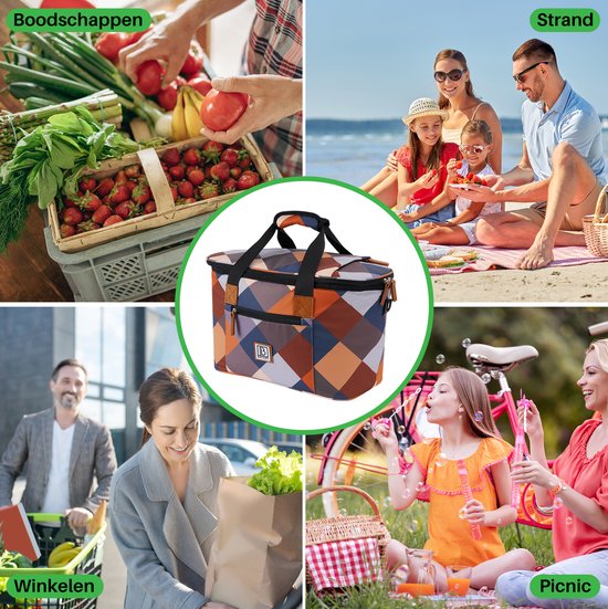 Brisby 4 Laags Geïsoleerde Koeltas - Boodschappentas 21 Liter - Block van Brisby — afbeelding 4