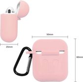 Jumada's "Geschikt" voor Apple Airpods hoesje - Geschikt voor Airpods 1 en 2 - Softcase - Roze - Beschermhoesje