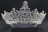 Mooie tiara, kroon, bruid, prinses, haaraccessoire, luxe diadeem, Haarpin, bloemen, haarpin, strass, koningin, maangodin, godin