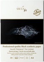 SMLT - Tekenblok Professional - Synthetisch - A4 - 155gr - 10 vel - Zwart