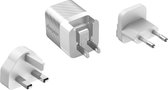 Energizer A20MUSL Multi Plug Oplader Reisstekker (US, UK, EU) | 20W - 4A (Zilver)