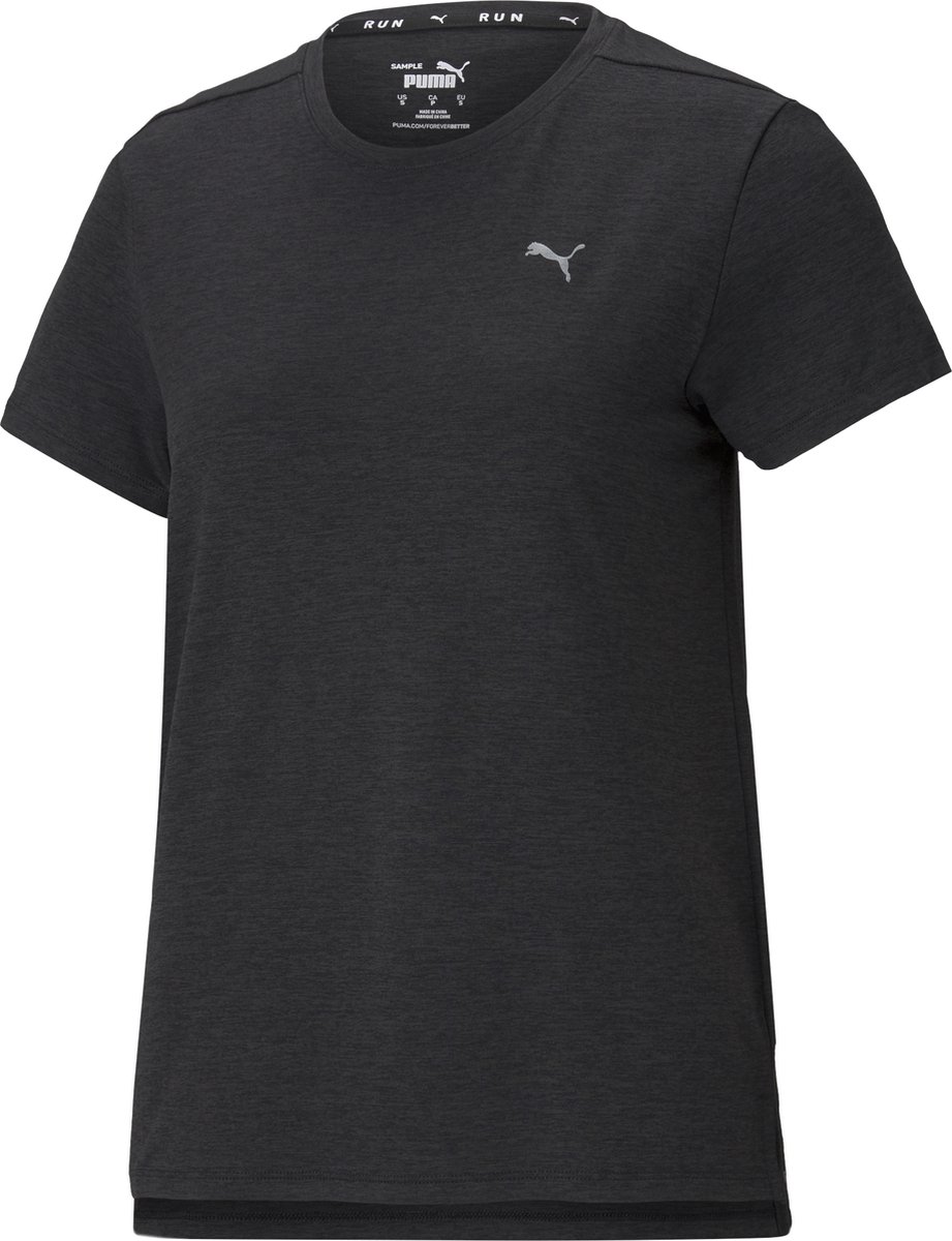 PUMA Run Favorite Heather Sportshirt Dames Zwart