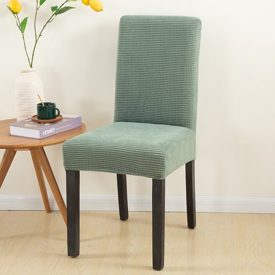 Knitted Eetkamer Stoelhoes - Groen - Hoes voor uw stoelen