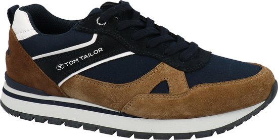 Tom Tailor sneaker - heren - navy-camel | bol.com