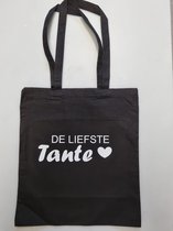 Katoenen tas - de liefste Tante - leuk voor Tante - vrouwen - shopper - lieve Tante - Moederdag - cadeautje