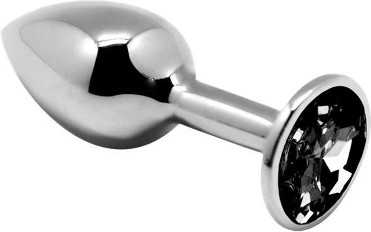 Goedkoopste Anal Plug with Black Jewel Size M