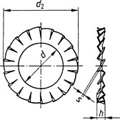 TOOLCRAFT A2,7 D6798 194751 Lamellenschijven Binnendiameter: 2.7 mm M2.5 DIN 6798 Verenstaal 100 stuk(s)