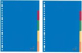 2 stuks KANGARO Blanco Tabbladen A4 Kleurenassortiment 5 tabs PP (Polypropeen) Rechthoekig 23 Gaten A405FM