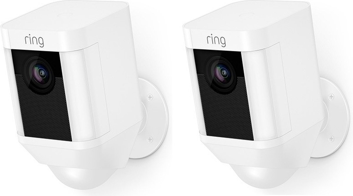 Ring Spotlight Cam Batterij - Beveiligingscamera - Wit - 2 stuks | bol.com